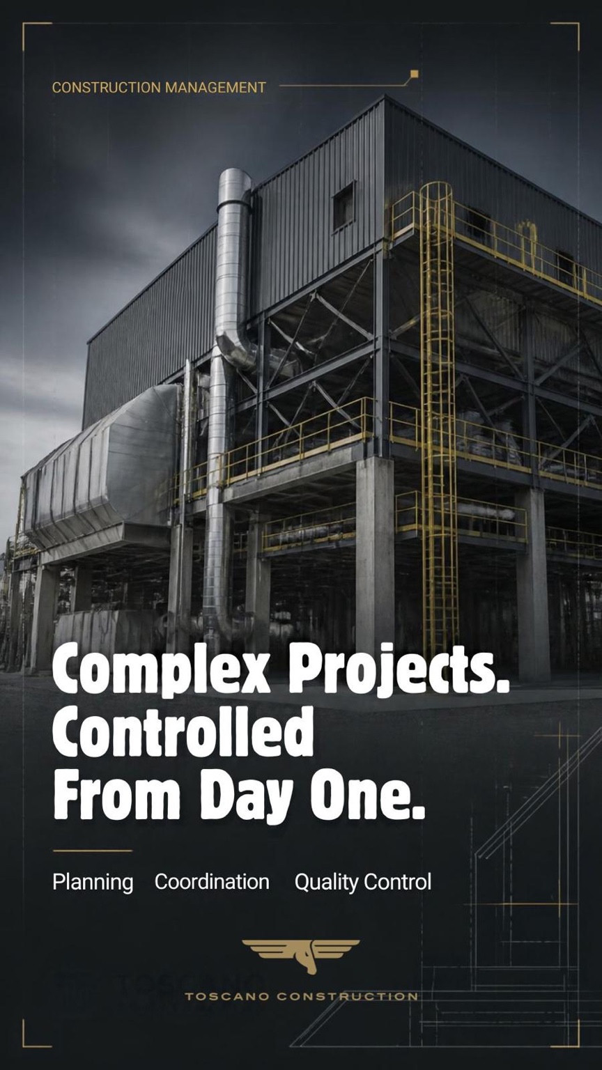 Construction Management and Consulting: Complex Projects. Controlled From Day One. Planning, Coordination, Quality Control.